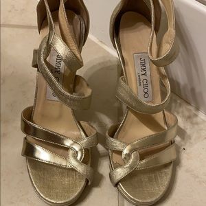 Jimmy Choo gold heels!